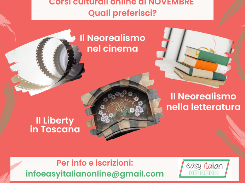 I corsi di&nbsp;novembre