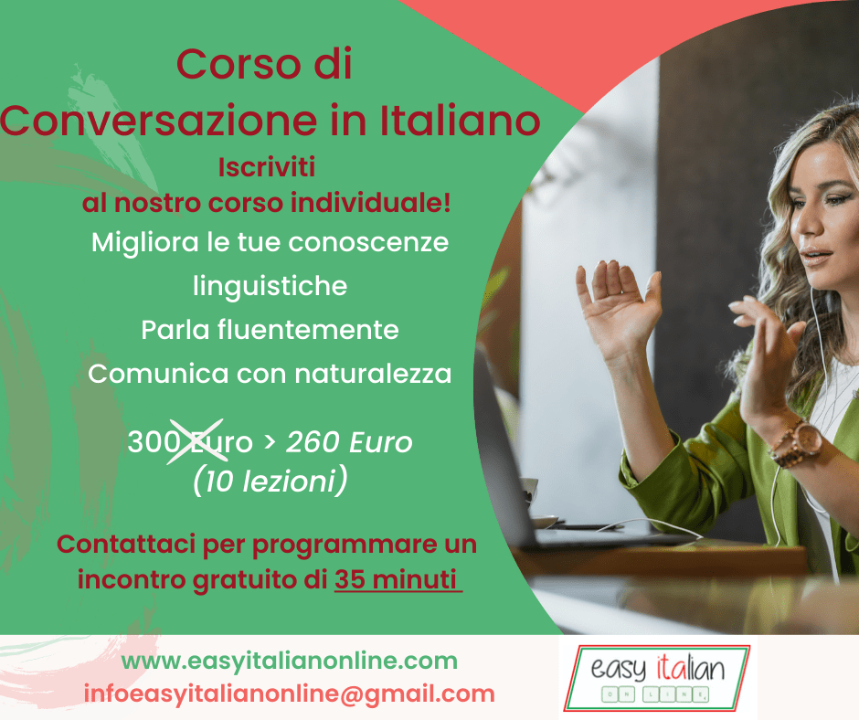 Corso di Conversazione in Italiano Easy Italian Online and In Person Italian Language and Culture Classes